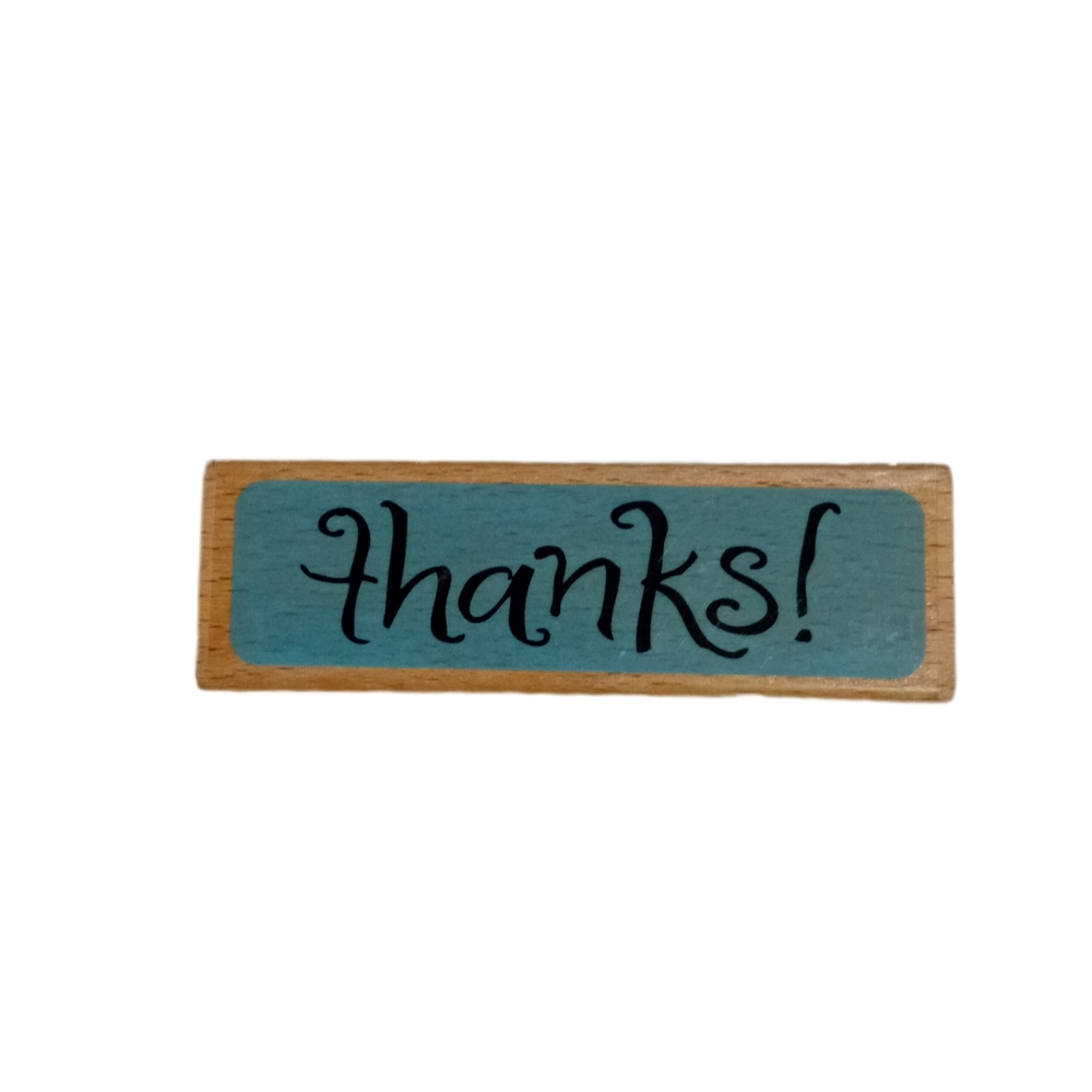 Wooden Thanks Stamper